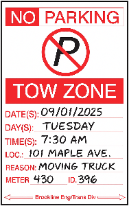 Boston/Brookline Parking Permits Sign